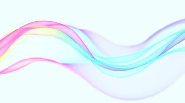 3D Canlandırılmış Soyut Arkaplan Döngüsü - Şeffaf Değişen Renkli Dalgalar 