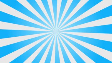 Düz dizaynlı mavi radyal ışınlar beyaz arkaplan üzerinde dönüyor