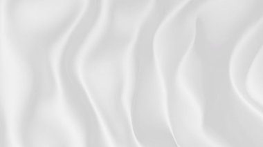 Bir Döngülü Dalgalı Beyaz Dokunun 3 Boyutlu Animasyon Soyut Arkaplanı