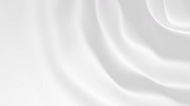 Bir Döngülü Dalgalı Beyaz Dokunun 3 Boyutlu Animasyon Soyut Arkaplanı