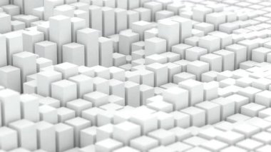Küplerin Dokulu Yüzey Döngüsü Oluşturan Canlandırılmış Beyaz 3D Arkaplanı
