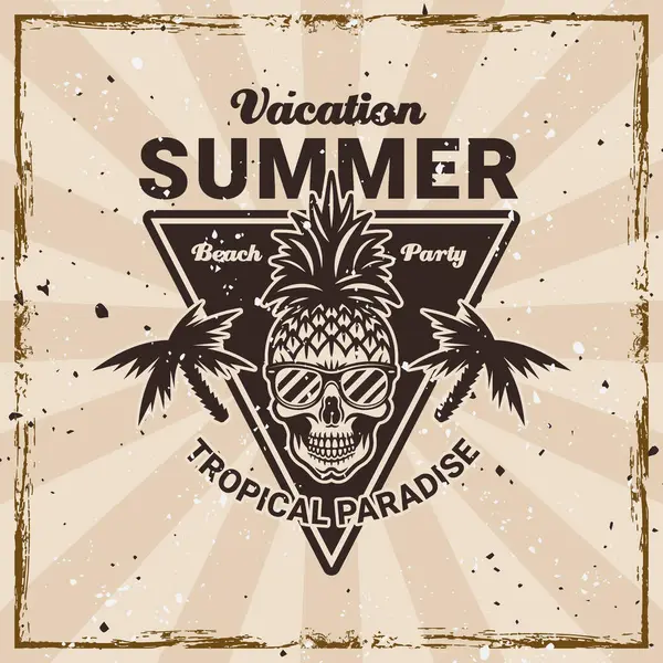 Sörf ve yaz tatili vektör klasik amblemi. Tişörtler ve eski tarz tasarımlar için mükemmel.