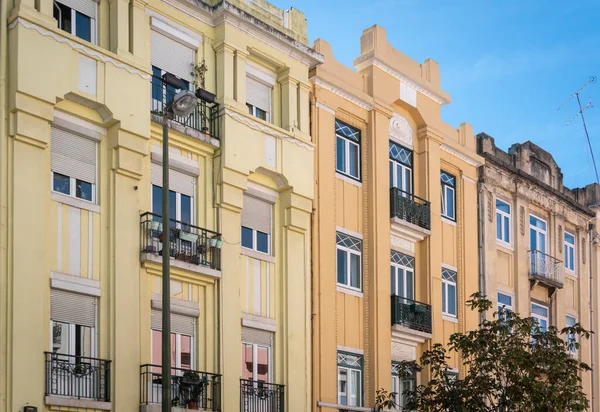 stock image Building facades in the city of Lisbon, Portugal