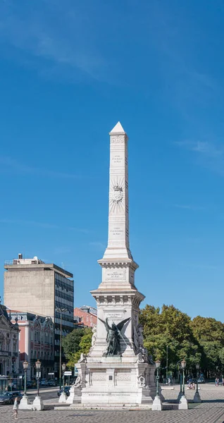 ポルトガルリスボンの街の修復家への記念碑 — ストック写真