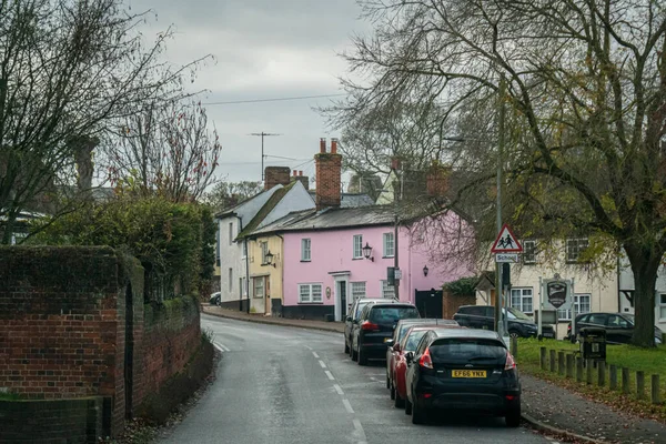 Vista Rua Antiga Cidade Saffron Walden Essex Reino Unido — Fotografia de Stock