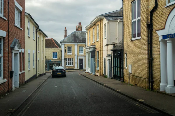 Street View Ancient Town Saffron Walden Essex — Stock Photo, Image
