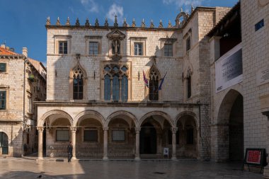Ancient Sponza Palace in the Old City of Dubrovnik, Croatia
