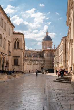 Ancient buildings in the Old City of Dubrovnik, Croatia