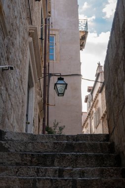 Ancient steps in the Old City of Dubrovnik, Croatia