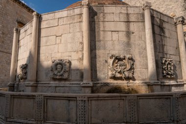 Detail of Big Onofrio's Fountain in the Old City of Dubrovnik, Croatia