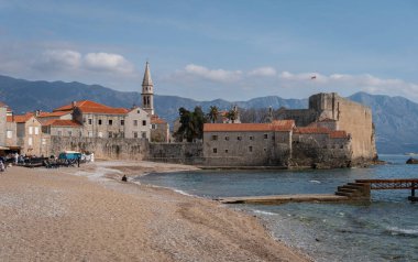 Beach of Old Town Budva, Montenegro