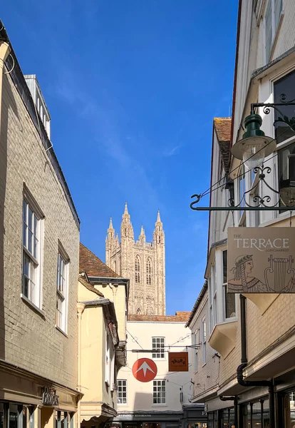 Narrow Street Nella Città Canterbury Kent Regno Unito — Foto Stock