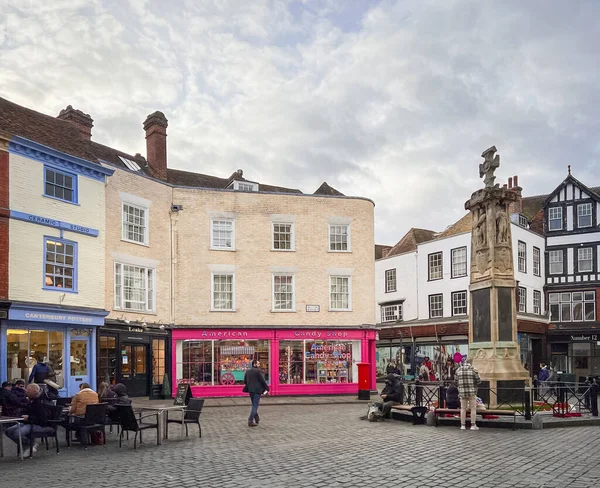 Smörmarknaden Staden Canterbury Kent Förenade Kungariket — Stockfoto