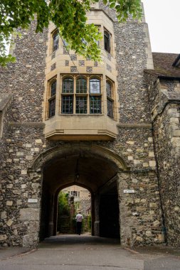 Canterbury, Kent, İngiltere 'deki Canterbury Katedrali' nin mimarisi.