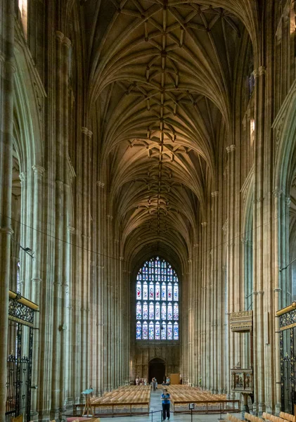 Architektura Uvnitř Katedrály Canterbury Městě Canterbury Kent Velká Británie — Stock fotografie