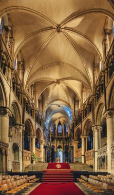 Canterbury, Kent, İngiltere 'deki Canterbury katedralinin mimarisi.