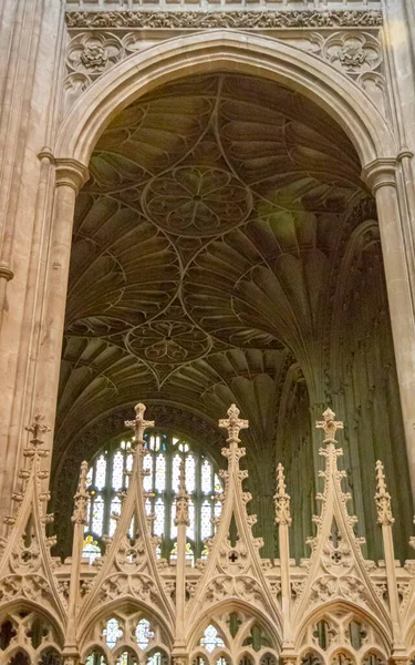 Arquitectura Ornamentada Dentro Catedral Canterbury Ciudad Canterbury Kent Reino Unido —  Fotos de Stock