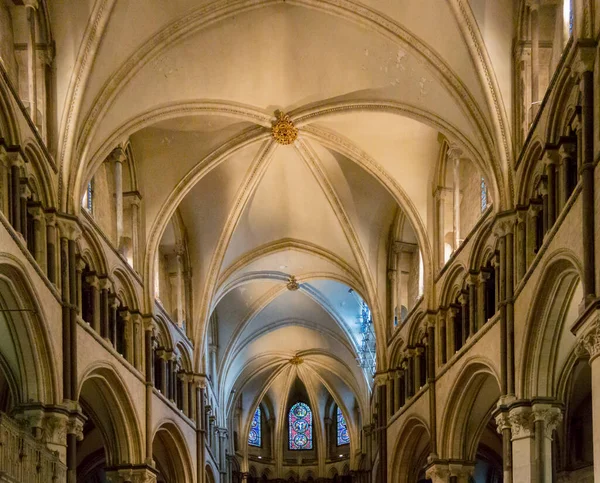 Arquitetura Dentro Catedral Canterbury Cidade Canterbury Kent Reino Unido — Fotografia de Stock
