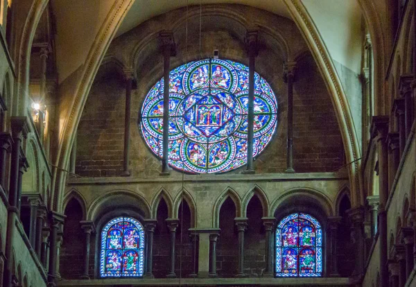 Jendela Kaca Patri Dalam Katedral Canterbury Kota Canterbury Kent Inggris — Stok Foto