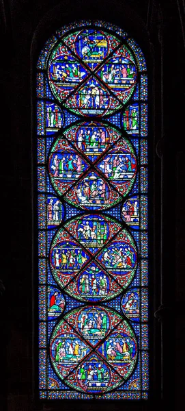 Detail Jendela Kaca Patri Dalam Katedral Canterbury Kota Canterbury Kent — Stok Foto