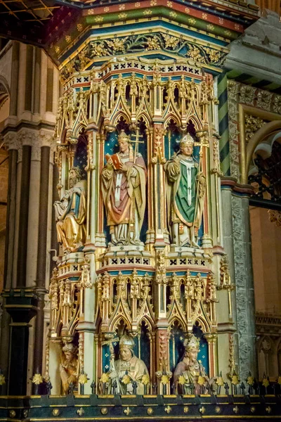 Intricate Carvings Rob Arcibiskup Henry Chichele Canterbury Cathedral City Canterbury — Stock fotografie