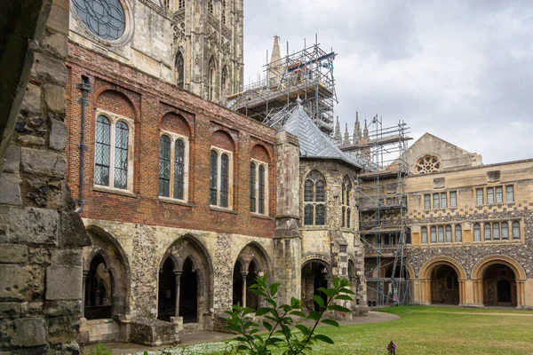 Architektura Areálu Katedrály Canterbury Městě Canterbury Kent Velká Británie — Stock fotografie