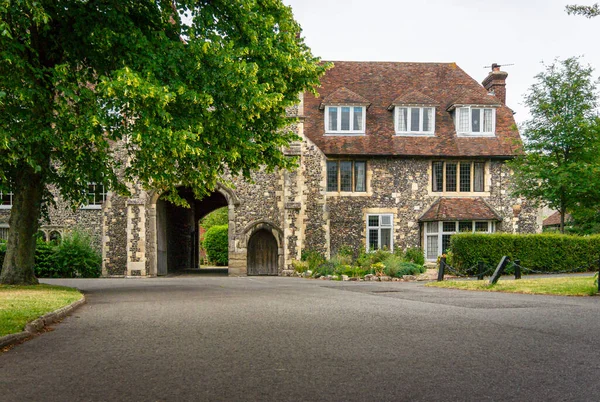 Fasada Zabytkowej Architektury Canterbury Kent Wielka Brytania — Zdjęcie stockowe