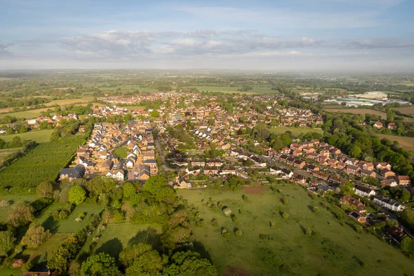 stock image Aerial view of the villge of Marden, Kent, UK