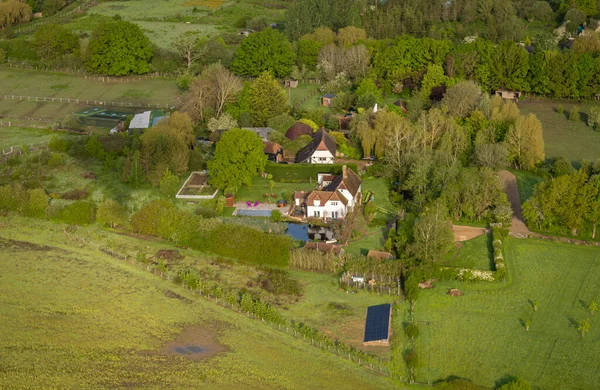Vue Aérienne Village Marden Kent Royaume Uni — Photo