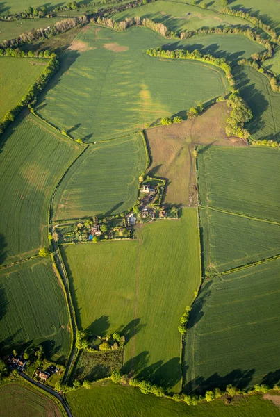 Flygfoto Över Landsbygden Kent Storbritannien — Stockfoto