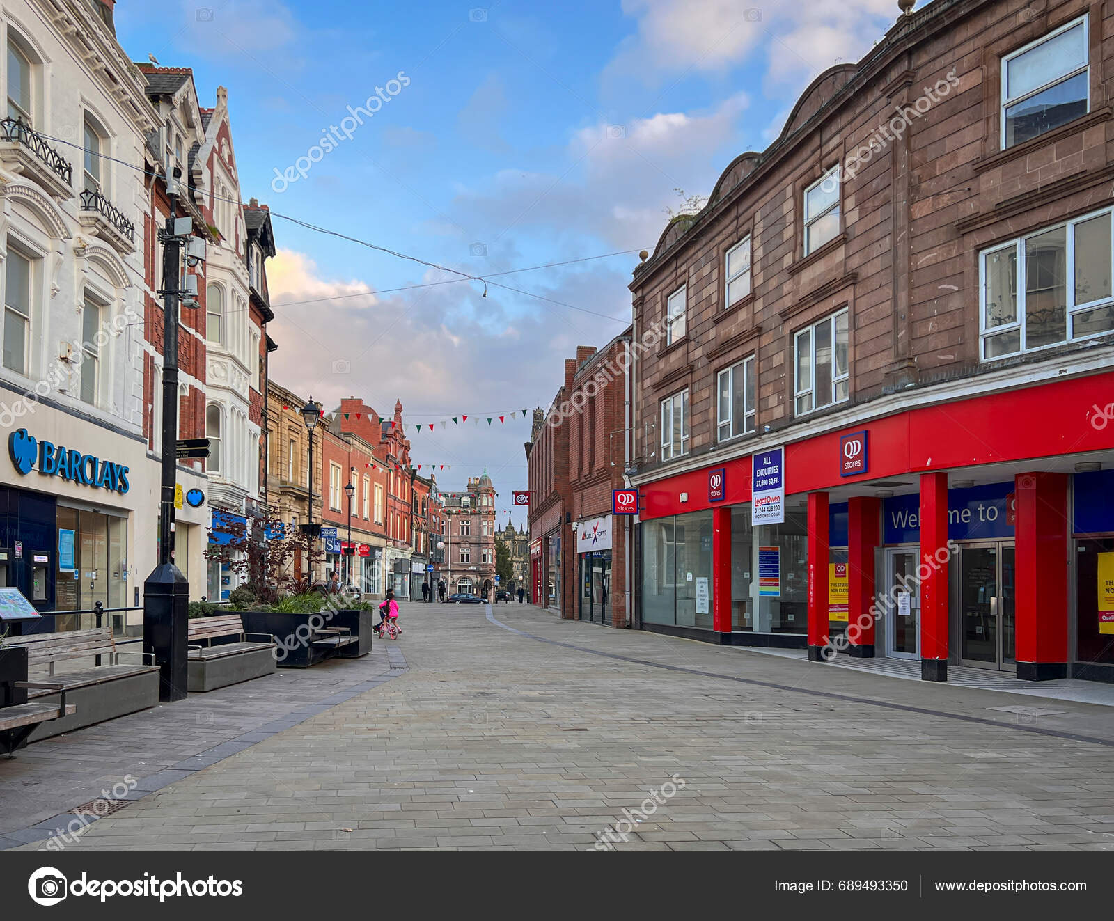 View Hope Street City Wrexham North Wales Stock Editorial Photo © smartin69 689493350