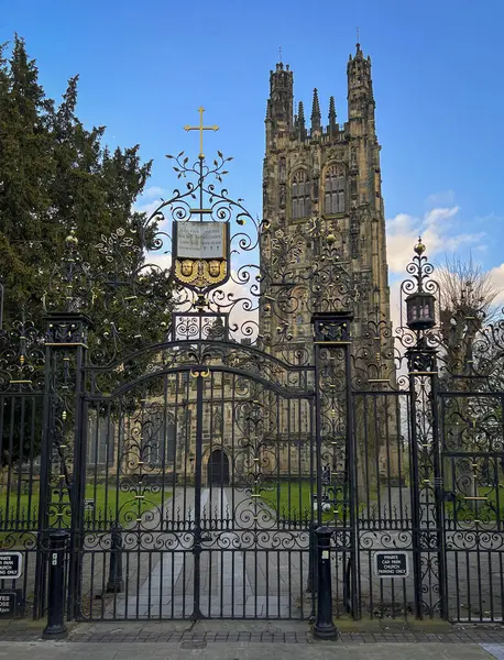 Вид Собор Святого Джайлса Городе Врексхэм Северный Уэльс Великобритания Стоковое Изображение