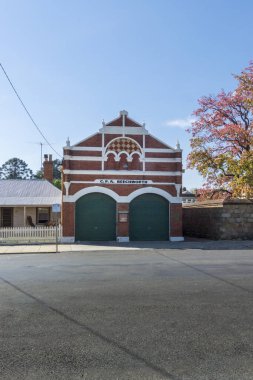Beechworth, Avustralya, Nisan 2018, Beechworth, Victoria, Avustralya kırsal kesiminde İtfaiye cephesi
