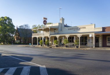 Beechworth, Avustralya, Nisan 2018 - Tarihi Beechworth, Victoria, Avustralya 'daki Hibernian Otel binası