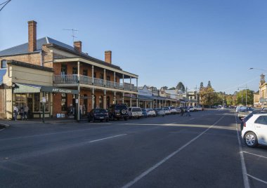 Beechworth, Avustralya, Nisan 2018 - Tarihi Beechworth, Victoria, Avustralya 'da sokak manzarası