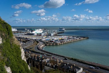 Dover limanının hava görüntüsü, Kent, İngiltere