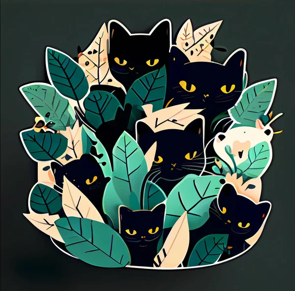 Чорні Коти Найменш Прийнятими Кішками Будь Якому Притулку Тварин Основному — стокове фото