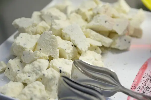 Lezzetli yiyeceklere yakın.