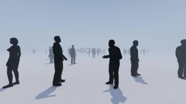 Corona virüsü başlığı 3d animasyon