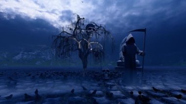 Gece Mezarlığındaki Azrail