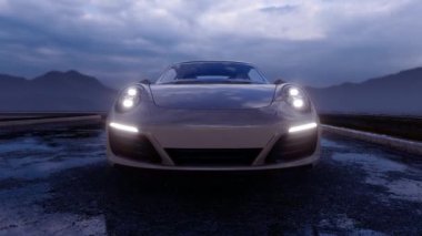 Daha az genel bir konsept arabanın 3 boyutlu çizimi