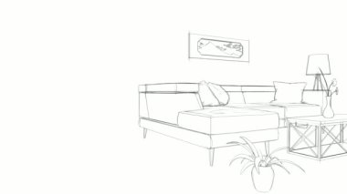 Oturma Odası 3D Canlandırması