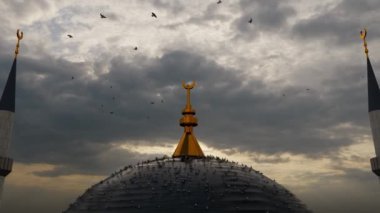 Cami ve Günbatımı 3 boyutlu animasyon