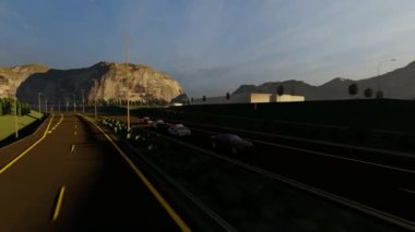 Polis Arabaları Konvoyda Hırsız Arabasını Kovalıyor