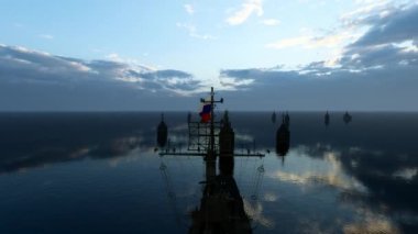 Rus Savaş Gemisi Düşman Savaşlarıyla Karşı Karşıya