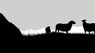 Siluet Otlatan Koyun 3D animasyonu