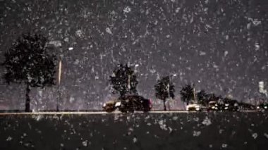 Yeni yılın gece manzarası.