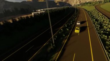 Konvoydaki Hırsız Arabası 3 boyutlu animasyon