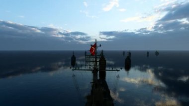 Türk Savaş Gemisi Düşman Savaşlarıyla Karşı Karşıya