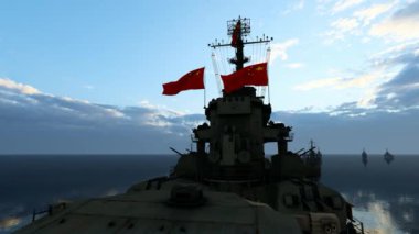 Çin Savaş Gemisi Düşman Savaşlarıyla Karşı Karşıya